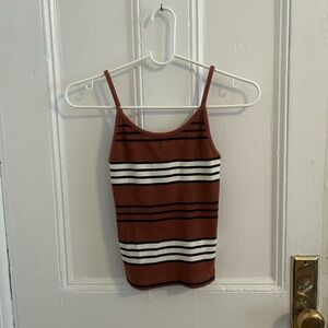ROLLA'S Tan and Black Striped Top